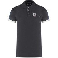 Aquascutum - "London Aldis" Poloshirt für Herren/Damen Unisex (Schwarz)