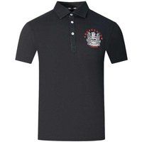 Aquascutum Unisex Erwachsenen Aldis London Logo Poloshirt (Schwarz)