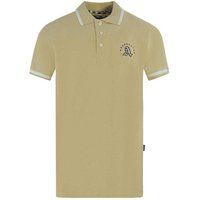Aquascutum Unisex Erwachsene Geprägtes Polo-Shirt mit Kontrastbesatz (Beige)