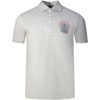 Aquascutum Unisex Erwachsene Aldis London Logo Poloshirt (Grau)