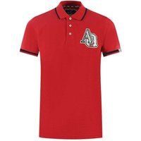 Aquascutum Unisex Erwachsenen AQ 1851 Besticktes Polo-Shirt mit Kontrastkragen (Rot)