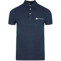 Aquascutum Unisex Erwachsenen Aldis Block Logo Polo-Shirt (Marineblau)