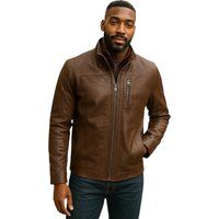Braune Lederjacke für Herren