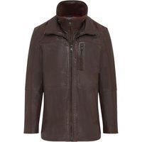 Herren Lederjacke aus braunem Lammfell