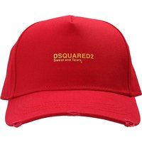 DSquared2 Sweat And Tears Logo Baseballmütze (Rot)