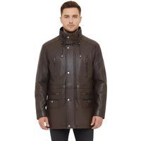 Herren Parka Mantel aus italienischem Leder