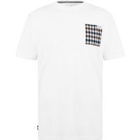 Herren Weißes T-Shirt mit Rundhalsausschnitt