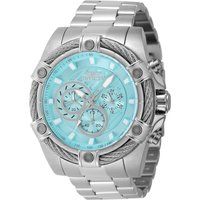 Edelstahl-Chronograph mit blauem Zifferblatt