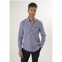 Schwarz-Weißes Gingham Langarmhemd