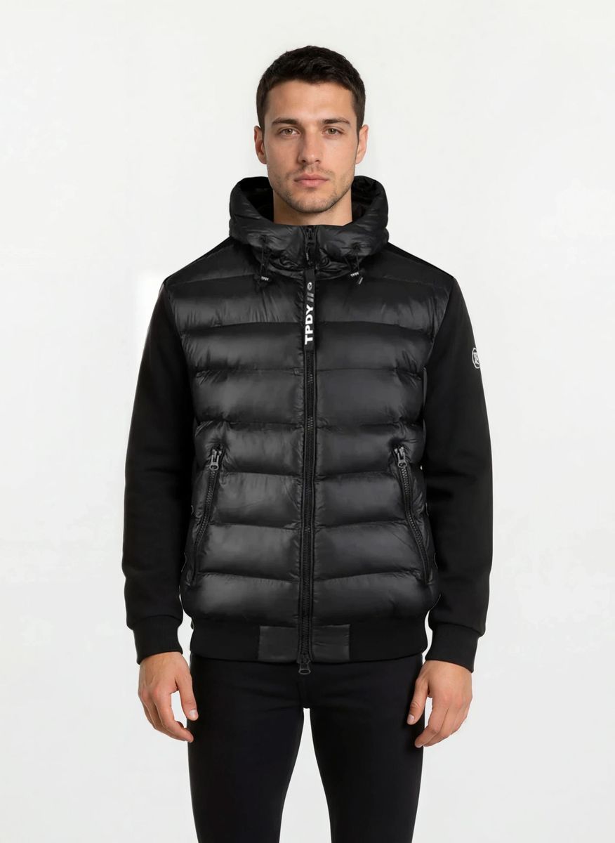Hybrid-Steppjacke mit Kapuze