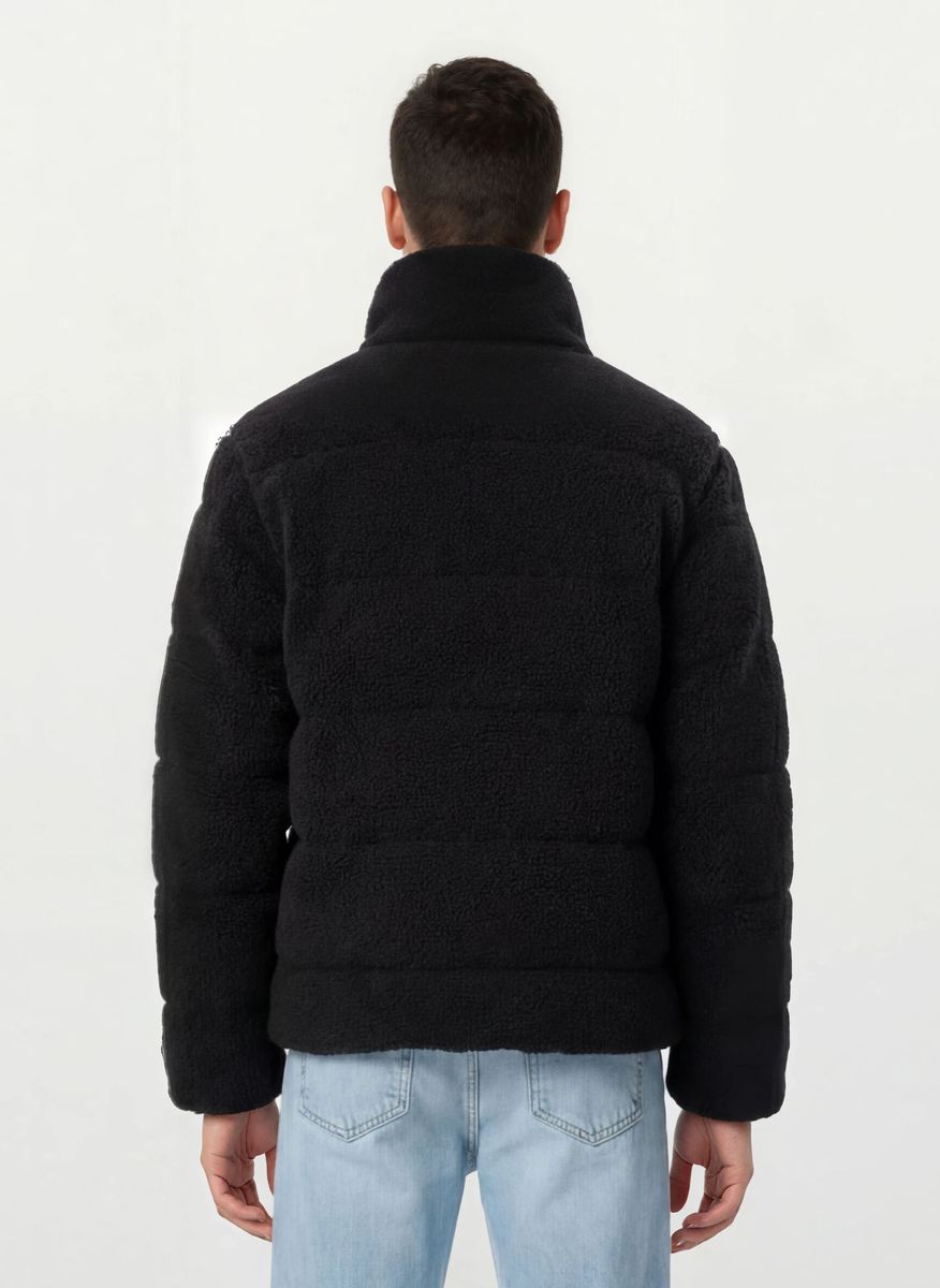 Gesteppte Teddy-Fleece Pufferjacke