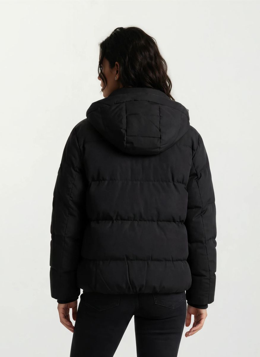 Wattierte Pufferjacke mit Kapuze