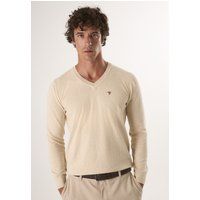 Klassischer Herren Strickpullover mit V-Ausschnitt