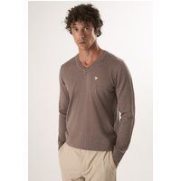 Klassischer Herren Strickpullover mit V-Ausschnitt