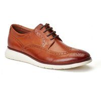 Base London Flight Leder Herren Schnürschuhe in verbranntem Tan