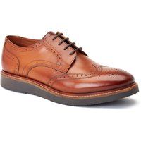 Base London Joe Leder Herren Brogues Schuhe in verbranntem Tan