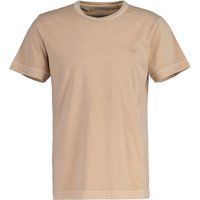 Sonnengebleichtes Baumwoll-T-Shirt mit Rundhalsausschnitt