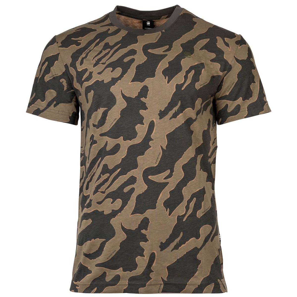 T-Shirt mit Camouflage-Print und Rundhalsausschnitt