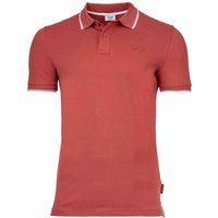 Herren Poloshirt rot mit Streifen