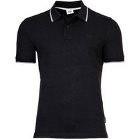 Herren Poloshirt rot mit Streifen