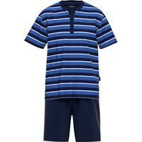 Herren Gestreiftes Kurzes Schlafanzug Set