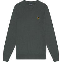 Baumwolle-Merino-Pullover mit Rundhalsausschnitt