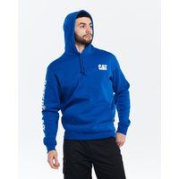 Caterpillar Markenbanner Baumwoll-Herren Kapuzenpullover Blau