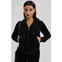 Juicy Couture Robertson Klassische Jacke Polyester Damen Schwarz Kapuzenpullover