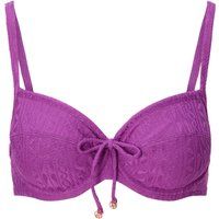 Lila strukturierter Bügel-Bikini Top