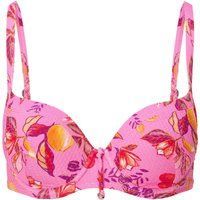 Geblümtes Bügel-Bikini-Oberteil mit Bindeband