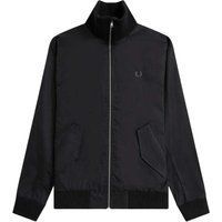 Fred Perry - Bomberjacke für Herren, gerippt, Tennis (Schwarz)