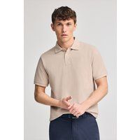 Klassisches Baumwollpiqué Kurzarm Poloshirt