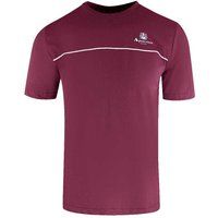 Aquascutum Herren T-Shirt mit Piping-Detail (Rot)