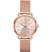Minimalistische Roségold Mesh Uhr