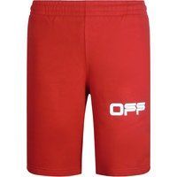 Off-White Herren Tape Sweatshorts (Rot)