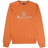 Aquascutum Herren Big Logo Aktives Sweatshirt (Orange)