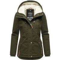Winterparka mit Kapuze und Teddyfutter