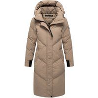 Eleganter, gesteppter Longline-Puffer-Mantel mit Kapuze
