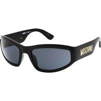 Moschino - Kontrast-Muster-Sonnenbrille für Damen, Logo (Schwarz)