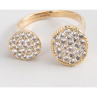 Kristall Offener Kreis Statement Ring