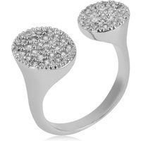 Offener Ring mit Kristall-Pavé