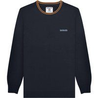 Lambretta Herren Tipped Strickpullover (Eisen/Schwarz)
