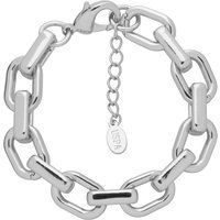 Rhodiniertes Kettenarmband mit Gliedern