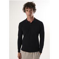 Herren Strickpolohemd mit Textur
