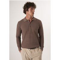 Herren Strickpolohemd mit Textur