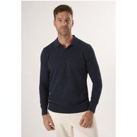 Herren Strickpolohemd mit Textur