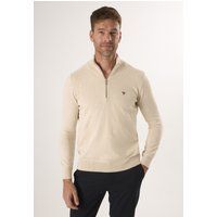 Herren Strickpullover mit halbem Reißverschluss