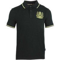 Aquascutum Unisex Erwachsenen Wappen Poloshirt (Schwarz/Gelb)