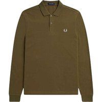Fred Perry - Poloshirt für Herren/Damen Unisex, Langärmlig (Khakigrün)