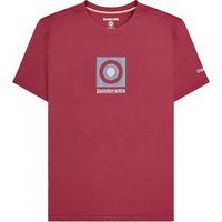 Burgunderrotes Kurzarm-Logo-T-Shirt